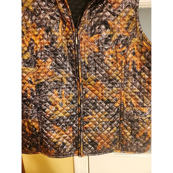 Chico's Multicolored Quilted Vest Size 3 US 16 - Picture 5 of 9